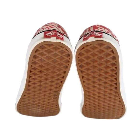 Vans Shoes Mens 7.5 Sneakers Era Skate Logo Casual Canvas Red White Active Sport - Picture 7 of 14